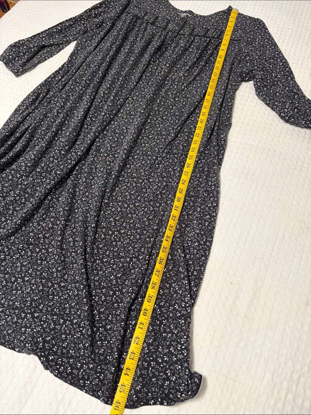 Croft and Barrow Black Floral Print Pullover Midi Cotton Nightgown Size 3X - Picture 15 of 15